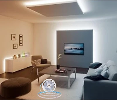 Striscia Led Naturale 5Mt 8W 24V SMD 2835 Autoadesiva Telecomando Interruttore - Immagine 1 di 4