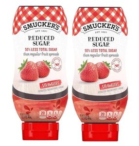 Smucker's Reduced Sugar Strawberry Fruit Spread (Pack of 2) 17.4 oz Bottles - Picture 1 of 1