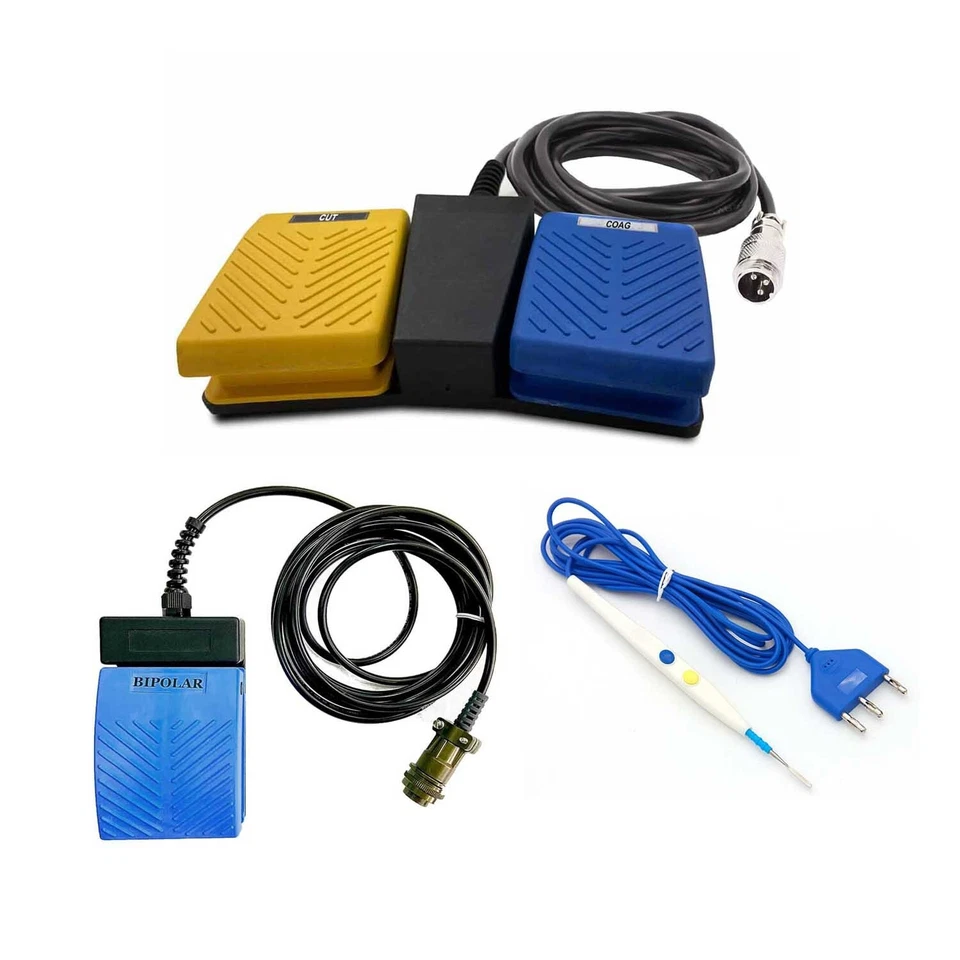 Accesorio para unidad de electrocauterización ESC - Lápiz de cauterización, pedal, almohadilla, cables Foto 1 de 1