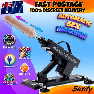 Sex Machine Telescopic Realistic Thrusting Big Dildo Dong Vibrator Adult Sex Toy - image 1 of 4