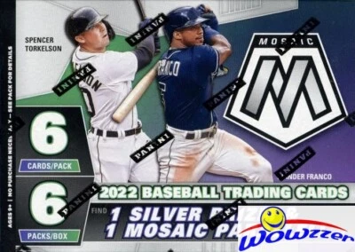 2022 Panini Mosaic BASEBALL EXCLUSIVE Sealed Blaster Box-BLUE CAMO PARALLELS! - Image 1 of 2