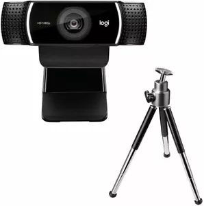 Logitech PRO - 1080p Full HD Stream Webcam w/ Tripod (Black) - Picture 1 of 5