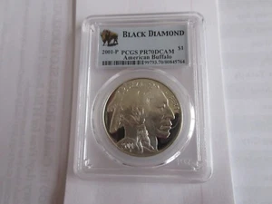 2001-P American Buffalo Black Diamond PCGS PR70DCAM - Picture 1 of 8