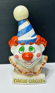 Decantador de licor de payaso James Bean casino circo circo circo Las Vegas 1987 raro de colección - Imagen 1 de 17
