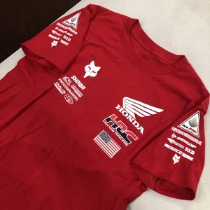 Fox Racing Shirt Mens Small Red Short Sleeve Honda Motocross Tee Logo Graphic - Picture 1 of 12