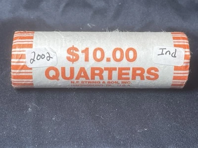2002 P Washington Quarter Roll, Indiana, OBW, Uncirculated - Image 1 of 3