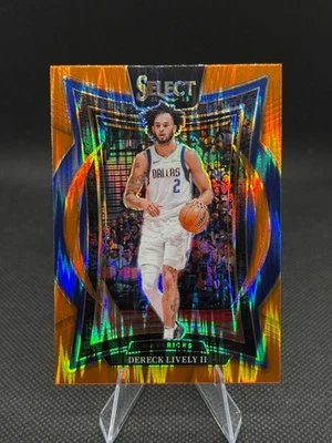 2024-25 Panini Select Basketball - Derek Lively II, DAL- Flash Orange, Concourse - Image 1 of 2