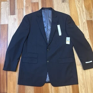 NWT Perry Ellis Portfolio Black Jacket Blazer Coat Mens Sz 44L Innovator $260 - Picture 1 of 12
