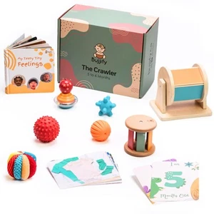 Bujjify Montessori Toy Set 5-6 Months Infant Toys - Tummy Time Activity Woode... - Picture 1 of 8