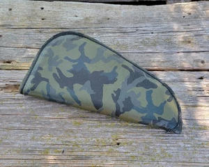 PISTOL CASE CAMO Leather Padded HANDMADE 16"x12" Zippered USA - Picture 1 of 5