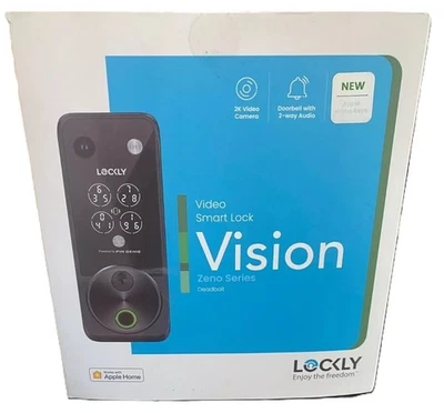 Lockly Vision Zeno Series Video Smart Lock Matte Black