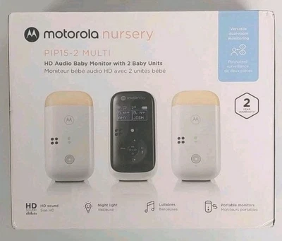 Motorola Nursery PIP15-2 Multi HD Audio Monitor de Bebé con 2 Unidades de Bebé - NUEVO Foto 1 de 4