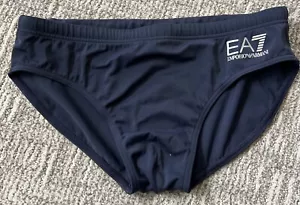 Slip da bagno da uomo Emporio Armani Speedo taglia 46 nuovi con etichette blu navy - Foto 1 di 7