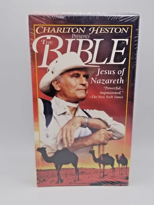 Charlton Heston Presents The Bible Jesus of Nazareth VHS!! Brand New Sealed !!!! - Image 1 of 3