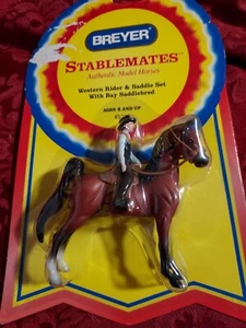Vintage NIB Breyers Staplemates Western Rider Saddle Set Horse #5202 - Picture 1 of 2