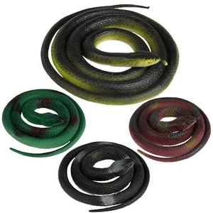 4 Pieces Large Rubber Snakes Realistic Fake Snake Toys for Garden Props to Ke... - Picture 1 of 7