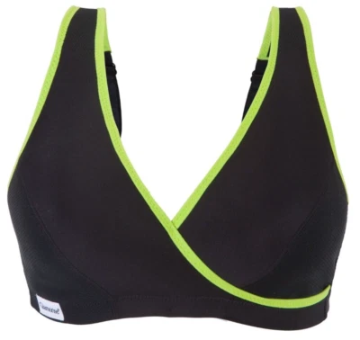 Sujetador NEGRO Marca 46B 46C (Bajo Impacto) 2-N-1 DEPORTIVO (MICKS) Correas Anchas NUEVO Foto 1 de 4