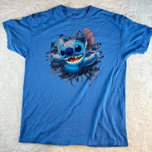 Disney Lilo and Stitch T-Shirt Kurzarm Blau Erwachsene XL - Bild 1 von 6