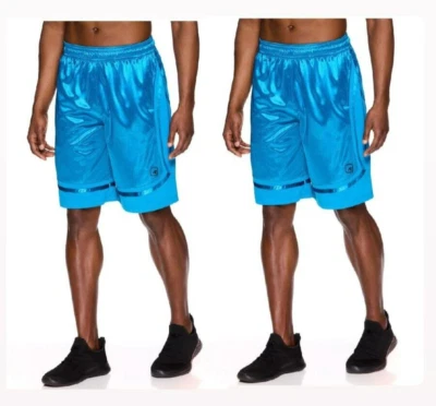 Conjunto de 2 pares de pantalones cortos de baloncesto AND1 Active Core 11" para hombre 3XL impresionantes azules Foto 1 de 4