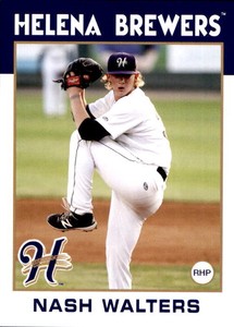 2016 Helena Brewers Grandstand #31 Nash Walters Lindale Texas TX Baseball Card