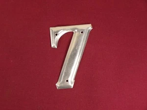 Vintage Retro Aluminum House Number 7 3" Sign Address Number 7 40s 50s  - Picture 1 of 4