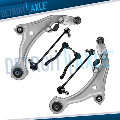 Front Lower Control Arms Sway Bars Outer Tie Rods for 2009-12 Nissan Murano FWD - Image 1 of 4
