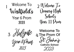 Welcome Sign for Prom Nights, School Leavers- Vinyl Decal - Picture 1 of 1