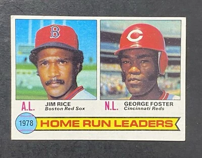 1979 Topps 1978 Home Run Leaders - Jim Rice/George Foster #2 *crease* - Image 1 of 3