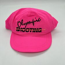 Vintage 1988 Seoul Korea US Olympic Shooting Team Neon Pink SnapBack Hat