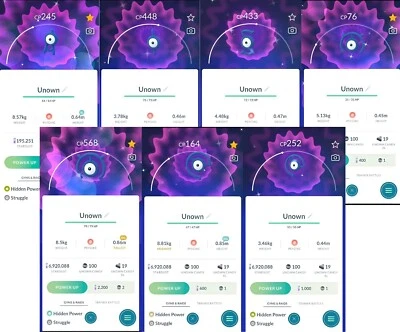 Shiny Unown A,B,C,D,E,H,I,M,O,R,S,V,! | Tr-de Go ✨