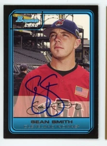 SIGNED BASEBALL CARD AUTO 2006 SEAN SMITH BOWMAN BASE CLEVELAND INDIANS #FG42 - Picture 1 of 1