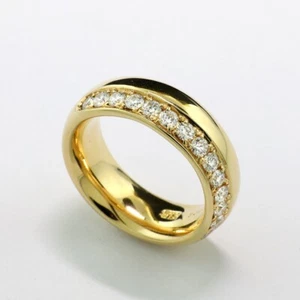 Valor 7920 Euro Anillo Brillante 0,80 ct 750 Oro Amarillo Macizo 14gr Nuevo - Imagen 1 de 5