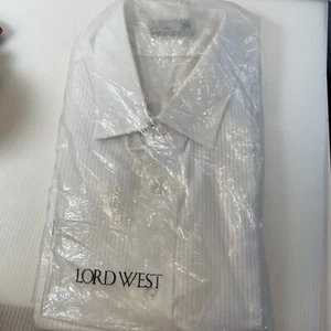 White Tuxedo Shirt LordWest 2XL 40-41sleeve Wing Collar 65%Poly/35% Cotton NOS - Picture 1 of 5