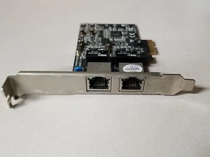 Scheda Gigabit Ethernet Syba SY-PEX24028 doppia porta LAN 1000 base T verde - Foto 1 di 3