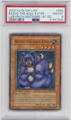 BAZOO THE SOUL-EATER YUGIOH 1ST EDITION HOLO LON-064 #91847639 NM-MT 8 2003 - Image 1 of 2
