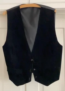 Weste Samt schwarz, Gr. M, Länge 54 cm - Bild 1 von 2
