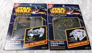 2 Metal Earth Star Wars 3D Stahl Modellbausätze - versiegelt - Falcon & Tie Fighter - 2013 - Bild 1 von 2