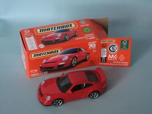 Matchbox Porsche 911 GT3 rote Karosserie box Spielzeug Modell Sportwagen 70mm lang - Bild 1 von 3