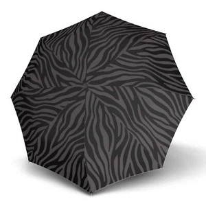 Paraguas Knirps T.200 Medium Duomatic Zebra Black negro gris oscuro nuevo - Imagen 1 de 2