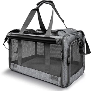 Pet Carrier Large and Medium Cats or Small Dogs Travel Bag Mesh Carry Sling - Picture 1 of 20
