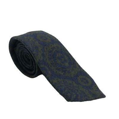 Corbata Suitsupply Lana Seda Azul Patrón Paisley Italia 150Cm/8Cm Foto 1 de 4