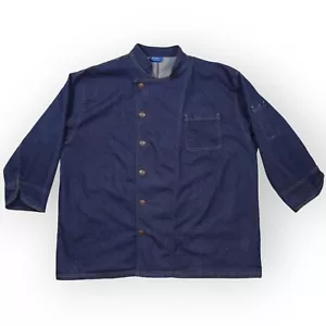 Abrigo de Chef KNG Denim Para Hombres XL Manga 3/4 Uniforme de Cocina Cobre Snap EE. UU. - Imagen 1 de 15
