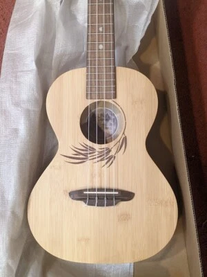 Luna UKE Bamboo Concert Tenor Ukulele Walnut/Mahogany Natural NEW Boxed - Image 1 of 4