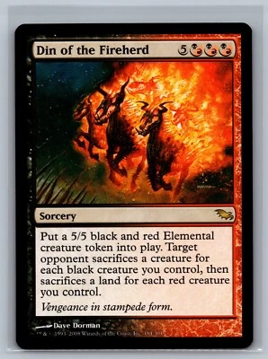 Magic The Gathering Shadowmoor Din of the Fireherd #184/301 MTG TCG CCG - Image 1 of 2