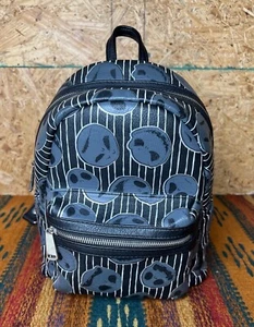 Loungefly Jack Skellington Faces Black Mini Backpack Nightmare Before Christmas - Picture 1 of 7