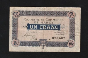 France, 1 Frank, Chambre de Commerce, 1921, Banknote - Picture 1 of 2