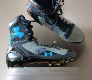 New Under Armour Highlight Men's Size 14 Cleats Football Silver Black - Picture 1 of 6