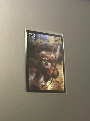 2022 Topps Chrome Star Wars Galaxy Wicket Warrick #68 Prism Refractor /75 Mint - Image 1 of 2