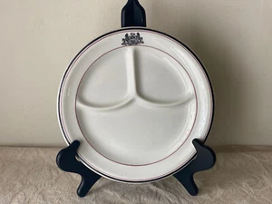 Plato chino dividido redondo vintage de 9" para restaurante Seal of Pennsylvania McNichol - Imagen 1 de 3