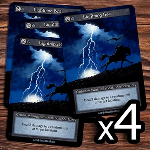 4x Lightning Bolt - NM - Beta - Magic the Gathering - Picture 1 of 1